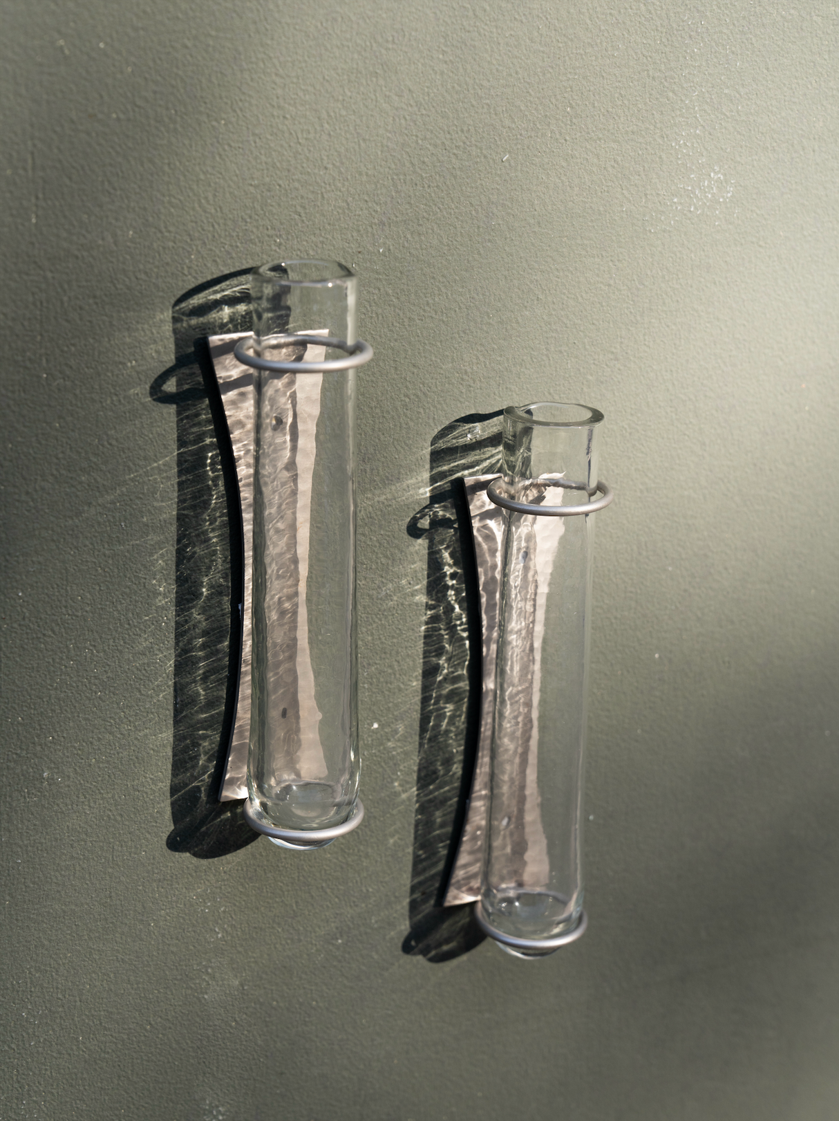 Pebbled Floral Wall Vase - Set of 2