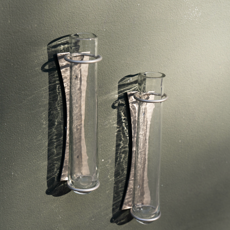 Pebbled Floral Wall Vase - Set of 2 - Sumiye Co