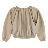 Recycled Ruffle Jacket - Beige - Sumiye Co