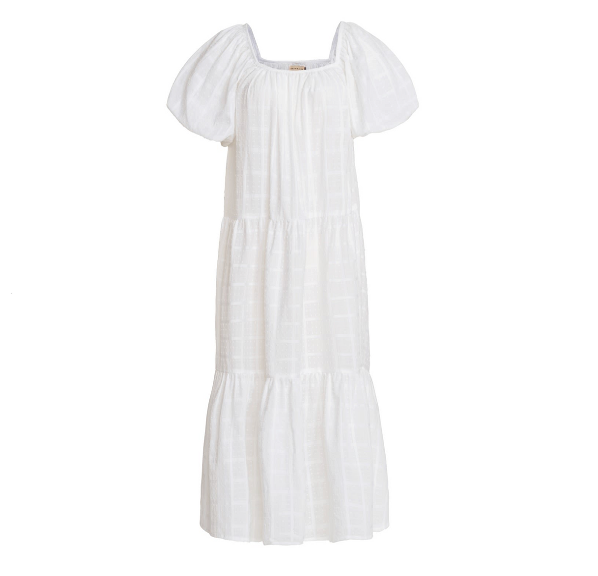 Dress Dotted Plaid Cotton - Off White - Sumiye Co