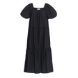 Rosemary Cotton Prairie Dress Black - Sumiye Co