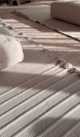 Clay Yoga Rug Mat- Naturally Dyed Organic Cotton - Sumiye Co
