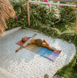Chakra Energy Yoga Rug Mat - Naturally Dyed Organic Cotton - Sumiye Co