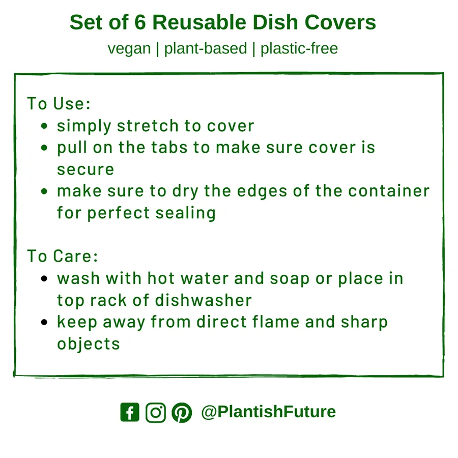 Set of 6 Reusable Dish Covers-7