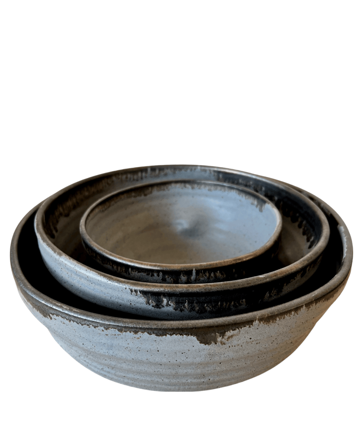 Luna Nesting Bowls | Farmhouse Style Stoneware Clay - Sumiye Co