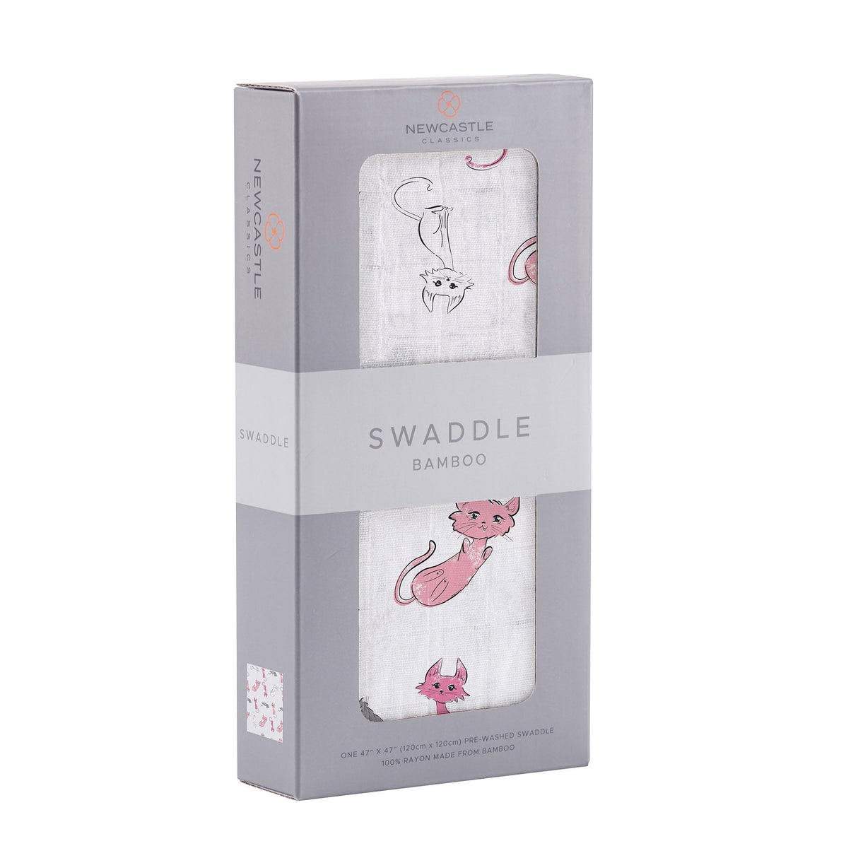 Playful Kitty Bamboo Muslin Swaddle-3