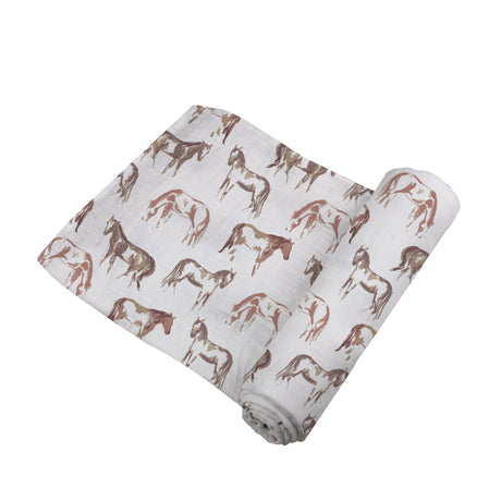 Wild Horses Bamboo Swaddle-2