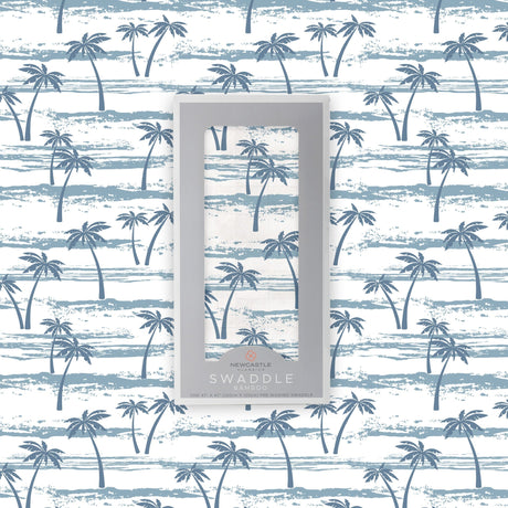 Ocean Palm Trees Bamboo Swaddle-4