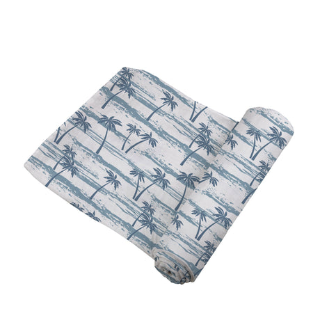 Ocean Palm Trees Bamboo Swaddle-2