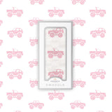Pink Monster Trucks Bamboo Muslin Swaddle-4