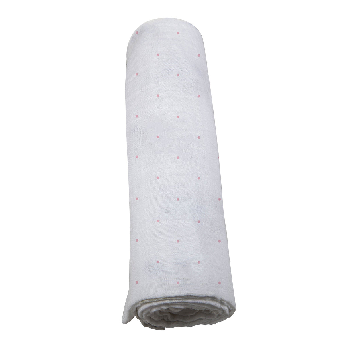 Pink Polka Dot Bamboo Muslin Swaddle-4