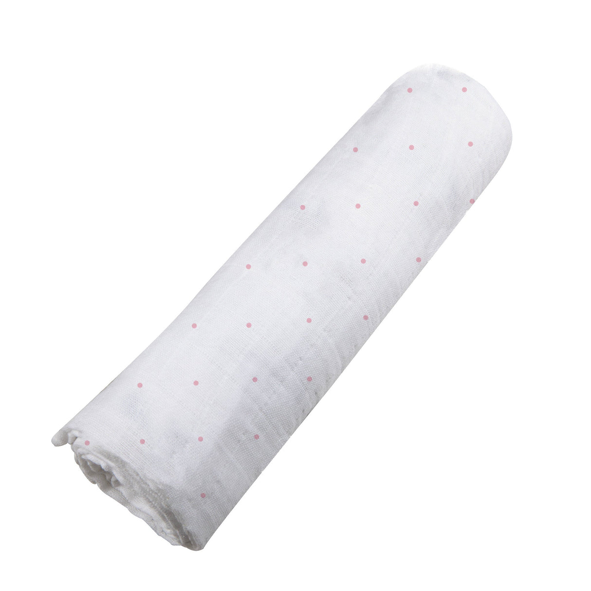 Pink Polka Dot Bamboo Muslin Swaddle-3