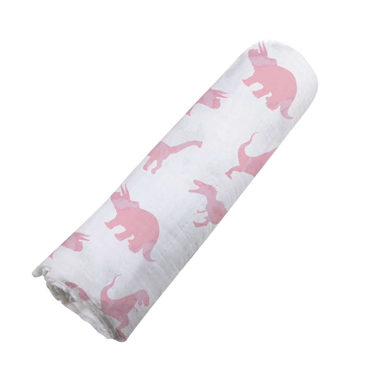 Pink Dinosaurs Bamboo Muslin Swaddle-3