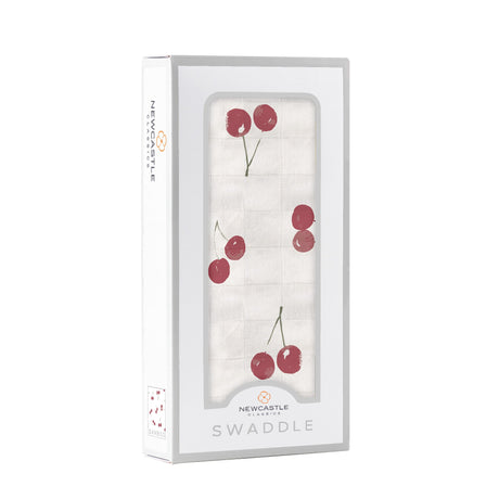 Sweetheart Cherry Bamboo Swaddle-1