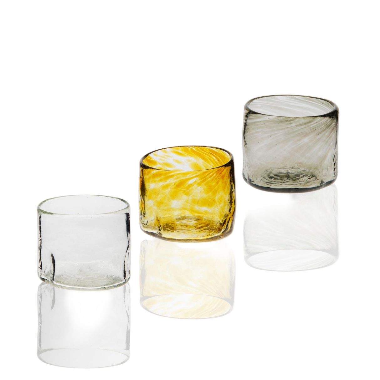 Small Tumbler Set of 6 | Handblown Recycled Glass - Sumiye Co