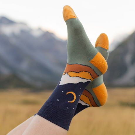Starry Mountain Socks | Organic Cotton Comfort - Sumiye Co