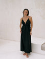 Sofia Ties Maxi Dress - Black - Sumiye Co