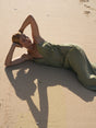 Sofia Ties Maxi Dress - Khaki Green - Sumiye Co