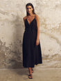 Sofia Ties Maxi Dress - Black - Sumiye Co