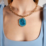 Statement Necklace with Natural Agate Phoebe`s  