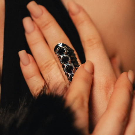 Gemstone Real Stones Statement Ring by Phoebe`s - Sumiye Co