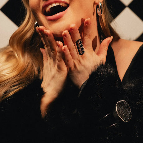 Gemstone Real Stones Statement Ring by Phoebe`s - Sumiye Co