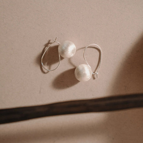 Sterling Silver Earrings, Ball Earrings, Valentine's Gift