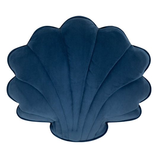 Shell Pillow Soft Velvet "Sapphire" | Kids Room & Nursery Decor
