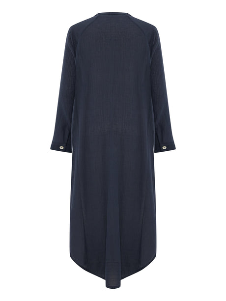 Terra Shirt Dress - Navy by The Handloom - Sumiye Co