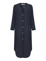 Terra Shirt Dress - Navy by The Handloom