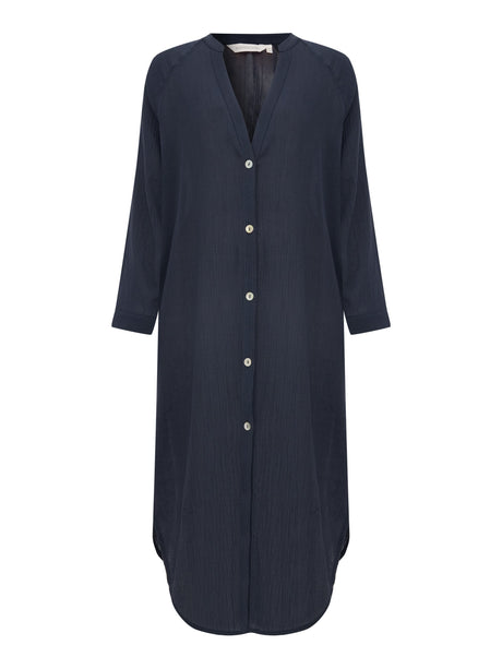 Terra Shirt Dress - Navy by The Handloom - Sumiye Co