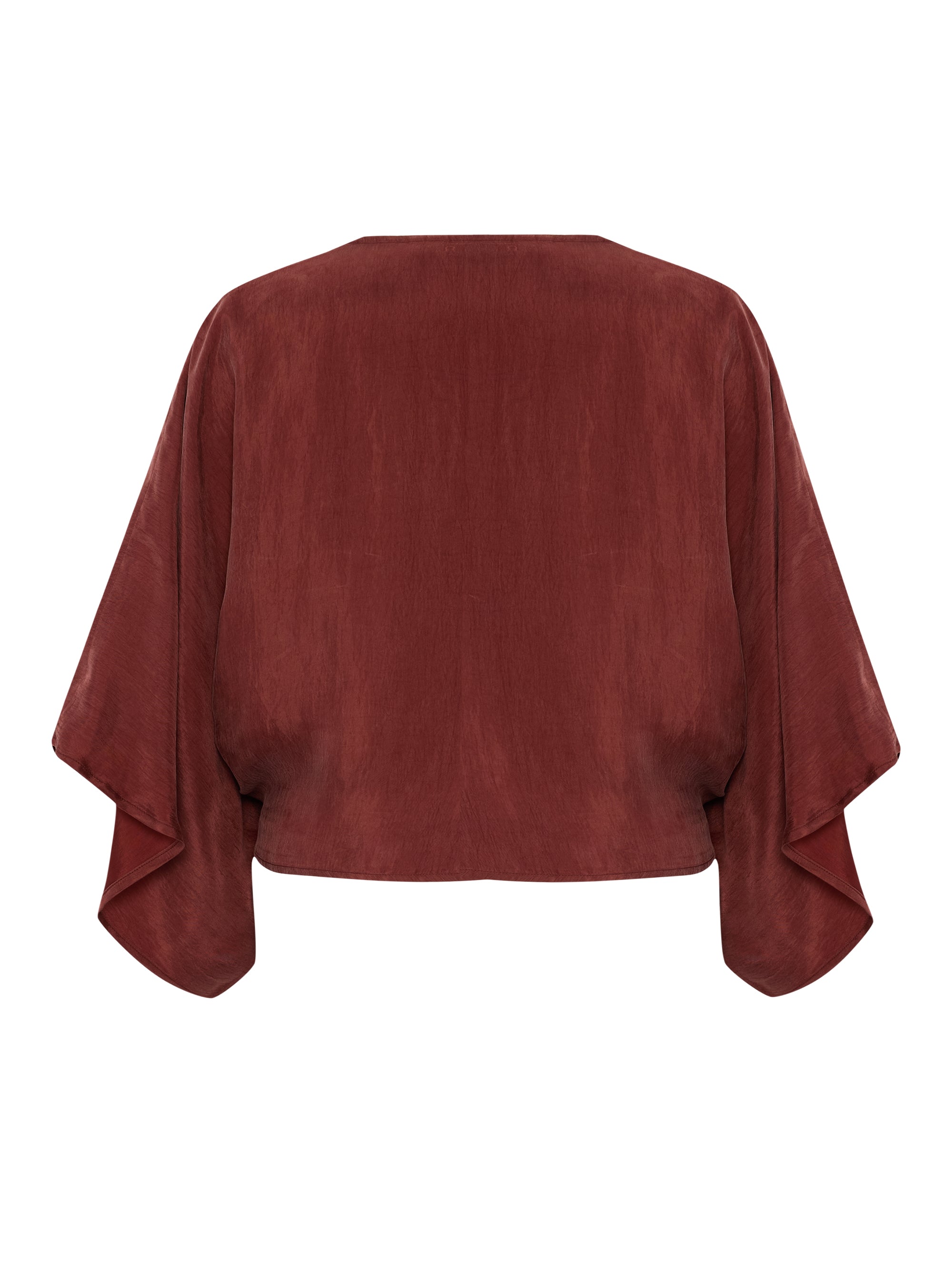 Lucid Knot Top - Burgundy - Sumiye Co