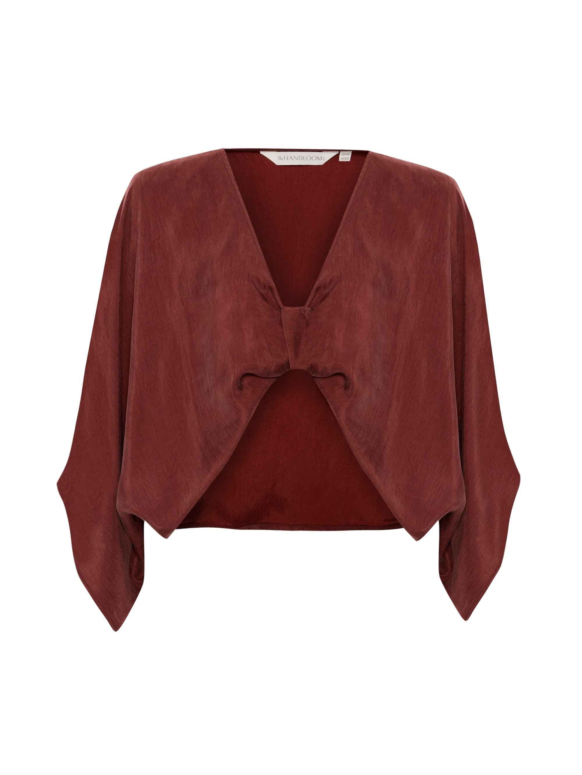Lucid Knot Top - Burgundy - Sumiye Co