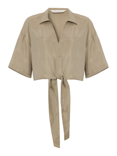 Lucid Tie Shirt - Khaki Green - Sumiye Co