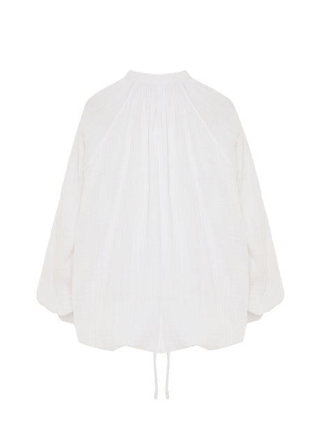 Kaya Buttoned Blouse - White - Sumiye Co