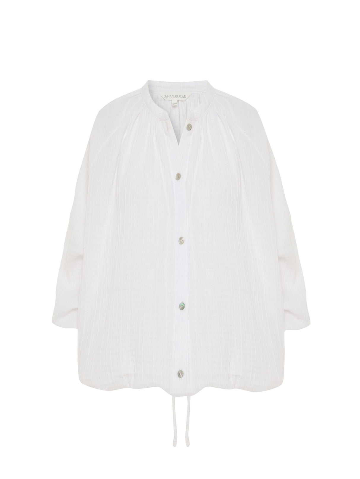 Kaya Buttoned Blouse - White - Sumiye Co