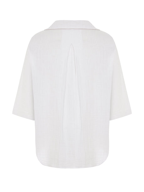 Kaya Boyfriend Shirt - White - Sumiye Co