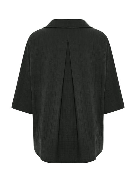 Kaya Boyfriend Shirt - Charcoal - Sumiye Co