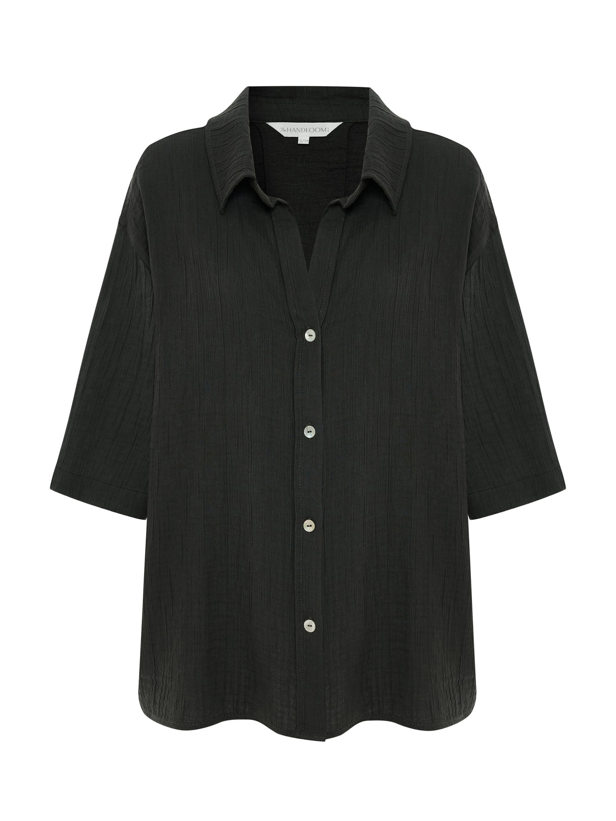 Kaya Boyfriend Shirt - Charcoal - Sumiye Co