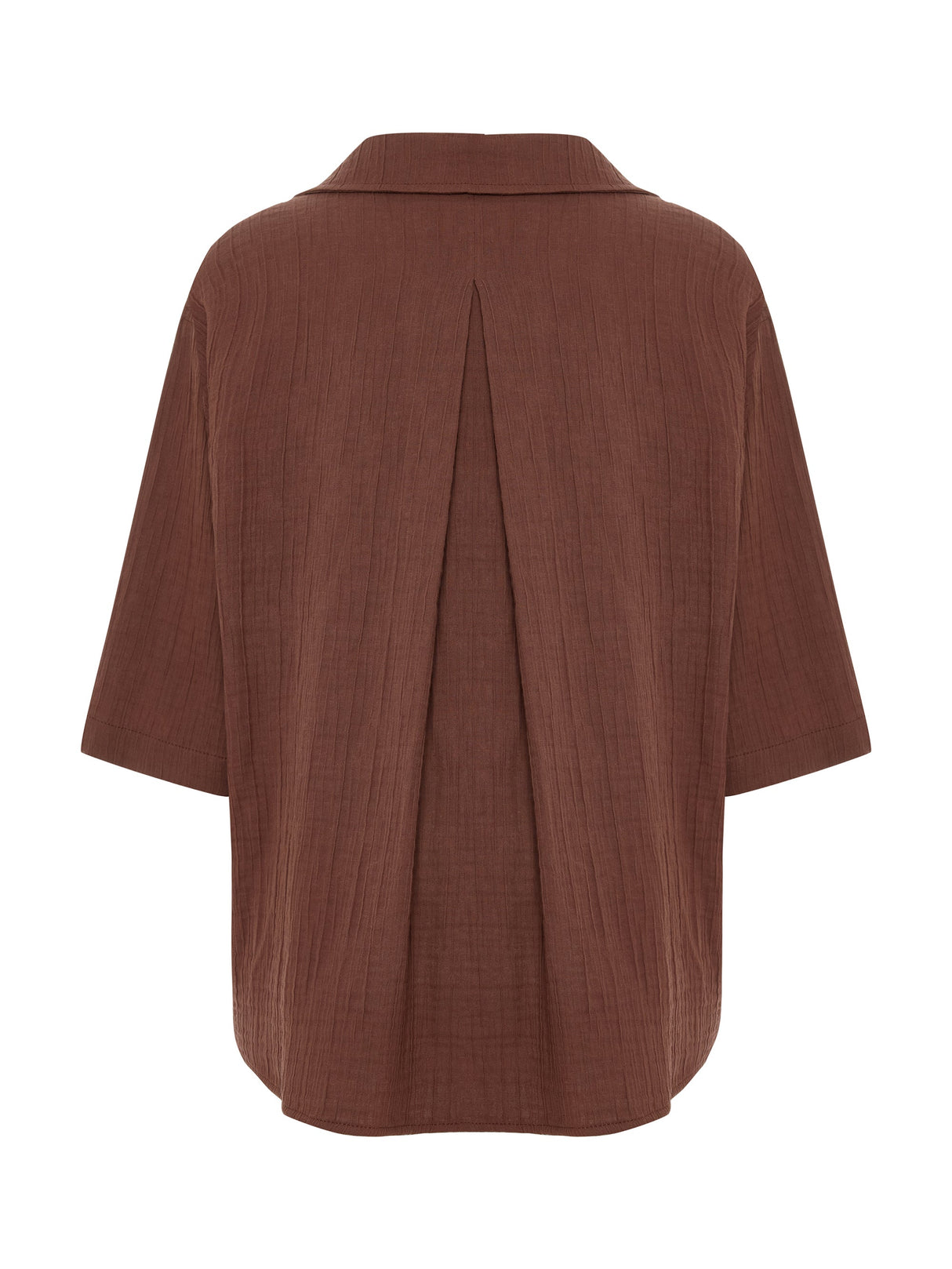 Kaya Boyfriend Shirt - Terracotta - Sumiye Co