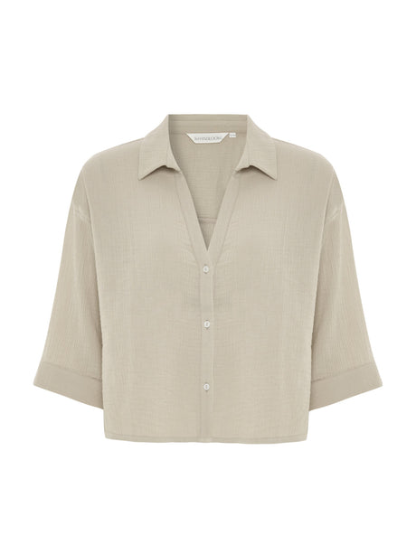 Aura Mini Shirt - Oatmeal - Sumiye Co