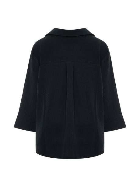 Aura Maxi Shirt - Black - Sumiye Co