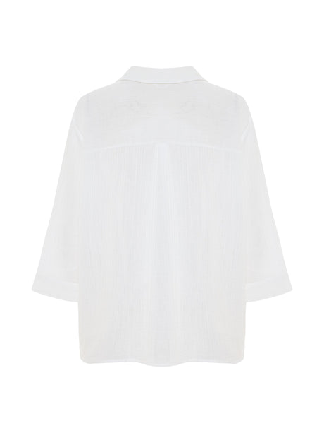 Aura Maxi Shirt - White - Sumiye Co
