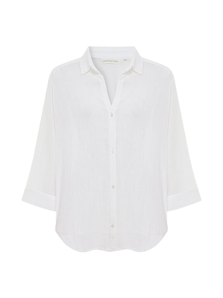 Aura Maxi Shirt - White - Sumiye Co