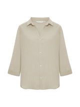 Aura Maxi Shirt - Oatmeal - Sumiye Co