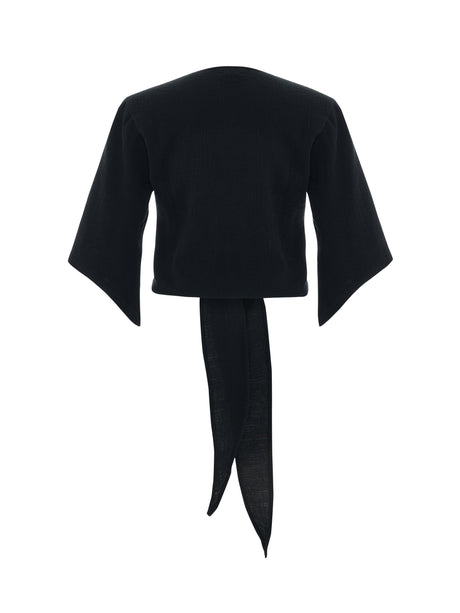 Aura Wrap Top - Black - Sumiye Co