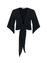Aura Wrap Top - Black - Sumiye Co