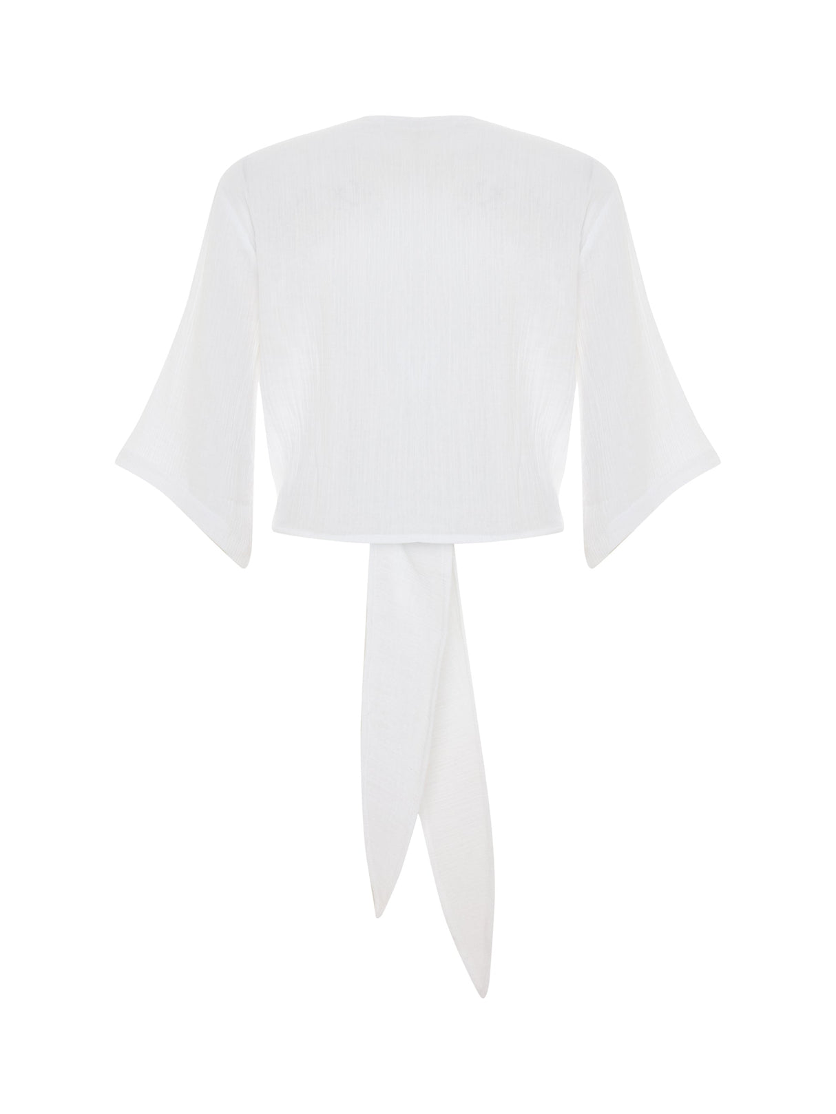 Aura Wrap Top - White - Sumiye Co