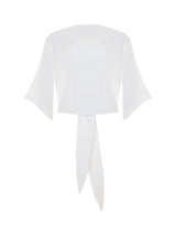 Aura Wrap Top - White - Sumiye Co