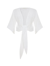 Aura Wrap Top - White - Sumiye Co